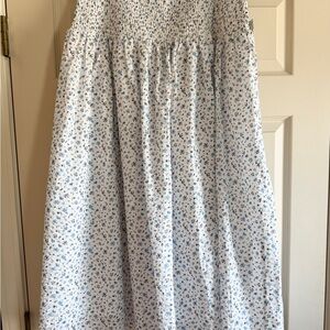 Hyacinth House Floral Blue and White Maxi Skirt